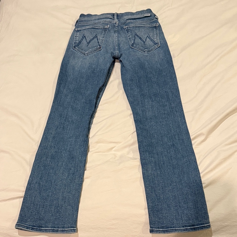 Mother mid rise dazzler ankle jeans